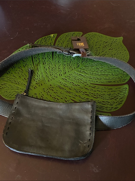 Frye Black Leather Belt Bag with Adjustable Strap main image 4